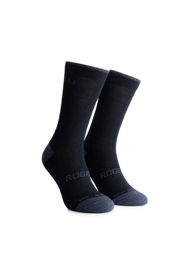 ROGELLI - Skarpetki zimowe unisex Rogelli Merino z owczej wełny 2-pack. Kolor: niebieski, szary, wielokolorowy. Materiał: wełna. Sport: kolarstwo