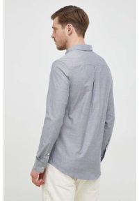 Michael Kors koszula męska kolor granatowy slim z kołnierzykiem button-down. Typ kołnierza: button down. Kolor: niebieski #2