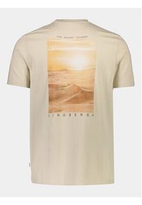 Lindbergh T-Shirt 30-400267 Beżowy Relaxed Fit. Kolor: beżowy. Materiał: bawełna #2
