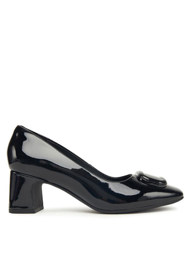 Clarks Czółenka Fernie Trim 26183037 Czarny. Kolor: czarny. Materiał: lakier, skóra