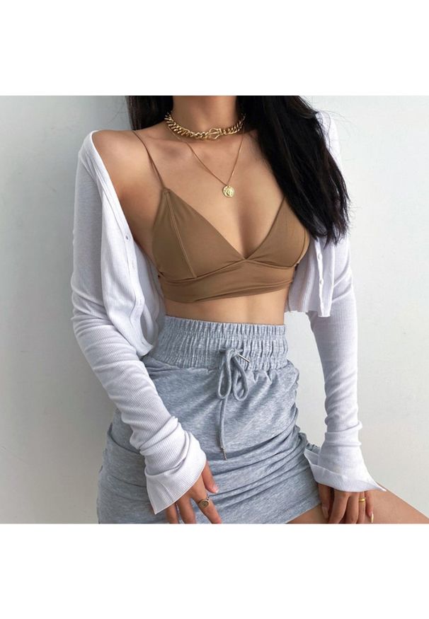 Intica - Braletka elastyczna minimalistyczna na co dzień Cabiria. Kolor: biały. Materiał: materiał