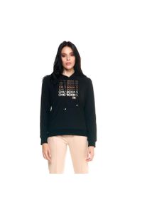 LEONE 1947 APPAREL - Damska bluza z kapturem Leone Winter Chic Boxing. Typ kołnierza: kaptur. Kolor: czarny. Materiał: lycra. Sport: fitness