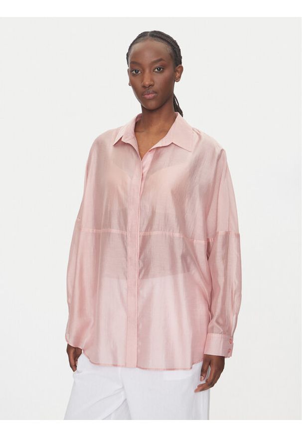 ACCESS FASHION Koszula 53-7068-104 Różowy Loose Fit. Kolor: różowy. Materiał: lyocell