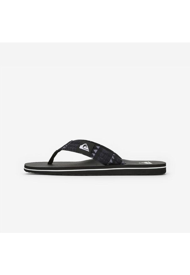 Japonki męskie Quiksilver Molokai Layback. Okazja: na plażę. Kolor: czarny. Materiał: syntetyk, kauczuk. Styl: sportowy