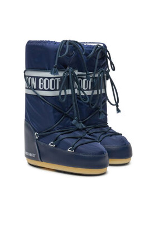 Moon Boot Śniegowce 80D1400440 D Niebieski. Kolor: niebieski. Materiał: skóra