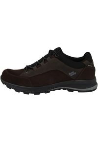 Hanwag - Wodoodporne buty turystyczne Banks Low GTX - brązowe. Okazja: na spacer. Kolor: wielokolorowy, czarny, brązowy. Materiał: skóra. Sport: wspinaczka, turystyka piesza