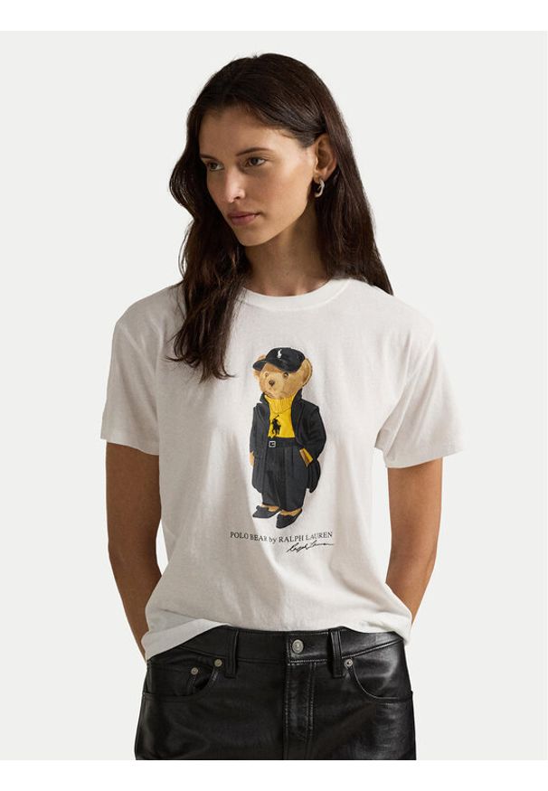 Polo Ralph Lauren T-Shirt 211A87615002 Biały Regular Fit. Typ kołnierza: polo. Kolor: biały. Materiał: bawełna