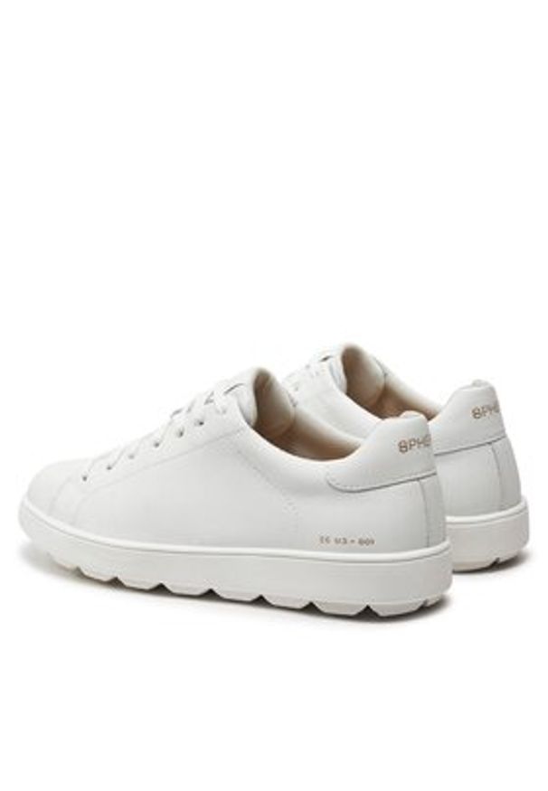 Geox Sneakersy U Spherica Ecub-1 U45GPC 00085 C1000 Biały. Kolor: biały. Materiał: skóra