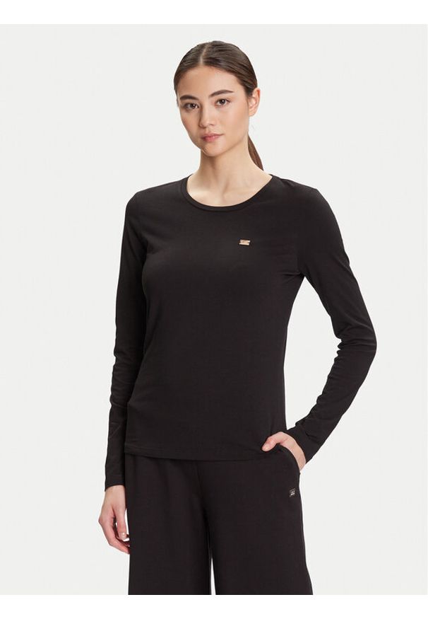 EA7 Emporio Armani Bluzka 7W000456 AF10373 UC001 Czarny Slim Fit. Kolor: czarny. Materiał: bawełna