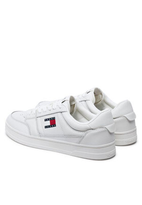 Tommy Jeans Sneakersy Tjm The Greenwich New Ess EM0EM01574 Biały. Kolor: biały. Materiał: skóra