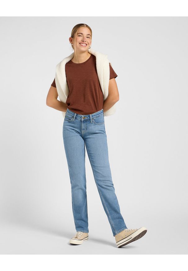 Lee - DAMSKA KOSZULKA LEE PERFECT TEE LUXE BROWN 112370965