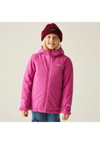 Regatta - Kurtka dziecięca przejściowa przeciwdeszczowa Hurdle. Kolor: różowy. Materiał: puch, materiał. Styl: sportowy #1