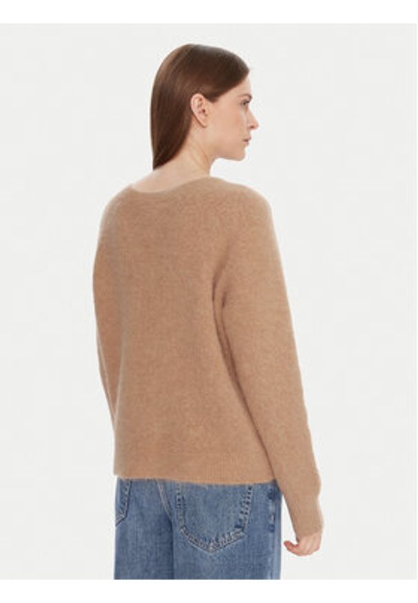 Kontatto Sweter 3M0863C Beżowy Relaxed Fit. Kolor: beżowy. Materiał: syntetyk, wełna