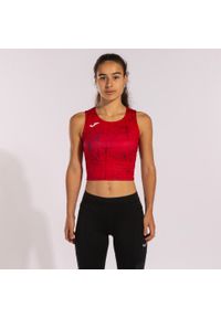 Tank top do biegania damski Joma Elite IX Crop top. Kolor: czerwony