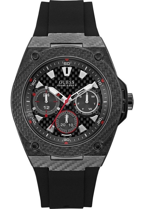 Zegarek Guess Zegarek męski Guess W1048G2 czarny. Kolor: czarny