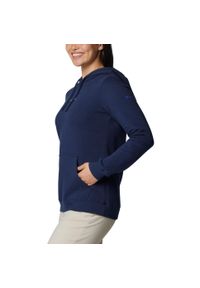 columbia - Bluza dresowa sportowa damska Trek Graphic Treatment Hoodie. Kolor: niebieski. Materiał: poliester, bawełna