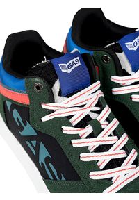 Gas Sneakersy "Darmah LTX" | GAM224135 | Darmah LTX | Mężczyzna | Zielony. Kolor: zielony. Materiał: skóra ekologiczna. Wzór: aplikacja #3