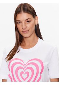 Love Moschino - LOVE MOSCHINO T-Shirt W4H0637M 3876 Biały Regular Fit. Kolor: biały. Materiał: bawełna #3