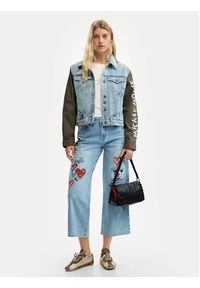 Desigual Kurtka jeansowa Kiss Mic 26SWED07 Niebieski Regular Fit. Kolor: niebieski. Materiał: bawełna #6