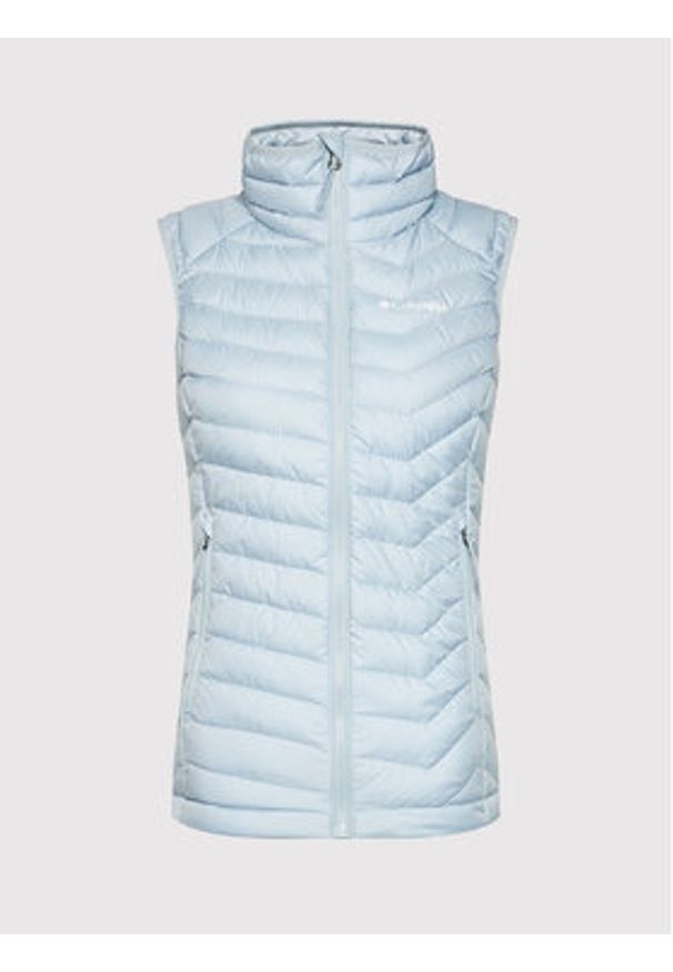columbia - Columbia Bezrękawnik Powder Lite Vest 1757411 Błękitny Slim Fit. Kolor: niebieski. Materiał: syntetyk. Długość rękawa: bez rękawów