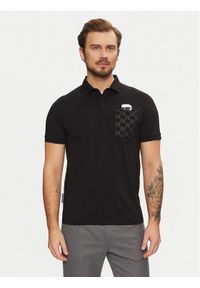 Karl Lagerfeld - KARL LAGERFELD Polo 745091 551251 Czarny Regular Fit. Typ kołnierza: polo. Kolor: czarny. Materiał: bawełna