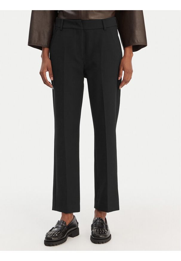 Weekend Max Mara Spodnie materiałowe Rana 2615131021 Czarny Slim Fit. Kolor: czarny. Materiał: syntetyk