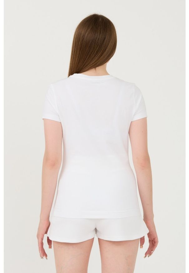 Guess - GUESS Biały damski t-shirt Script, Rozmiar S. Kolor: biały