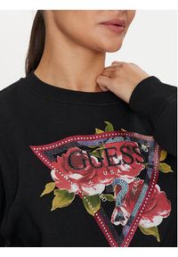 Guess Bluza W4YQ26 K9Z21 Czarny Regular Fit. Kolor: czarny. Materiał: syntetyk, bawełna
