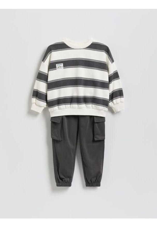 Reserved - Bawełniany komplet - złamana biel. Materiał: bawełna