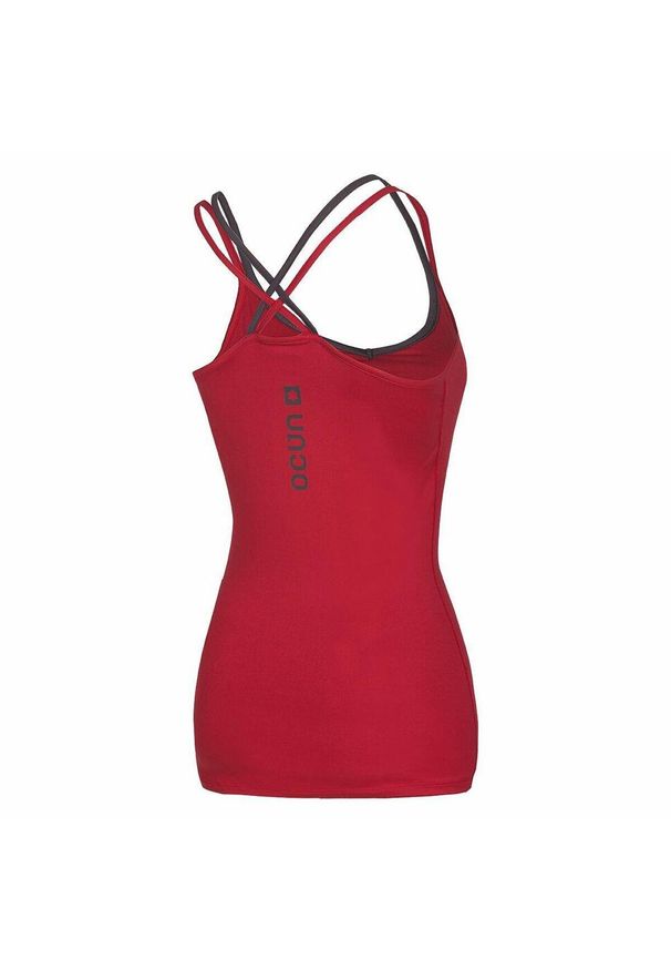 OCUN - Top wspinaczkowy damski Ocun Corona Top. Kolor: czerwony. Sport: wspinaczka