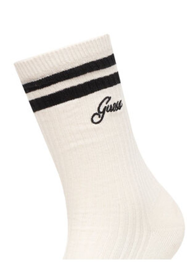 Guess Skarpety długie V5RZ04 Z3LH0 Écru. Kolor: kremowy. Materiał: bawełna