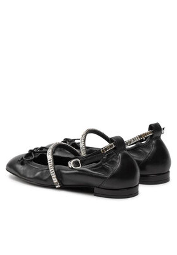 Stuart Weitzman Baleriny Stefannie Balet Flat SI443 Czarny. Kolor: czarny. Materiał: skóra