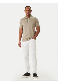 Karl Lagerfeld - KARL LAGERFELD Polo 745002 562200 Khaki Regular Fit. Typ kołnierza: polo. Kolor: brązowy. Materiał: bawełna #4