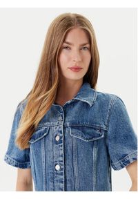TOMMY HILFIGER - Tommy Hilfiger Sukienka jeansowa WW0WW46638 Niebieski Slim Fit. Kolor: niebieski. Materiał: lyocell