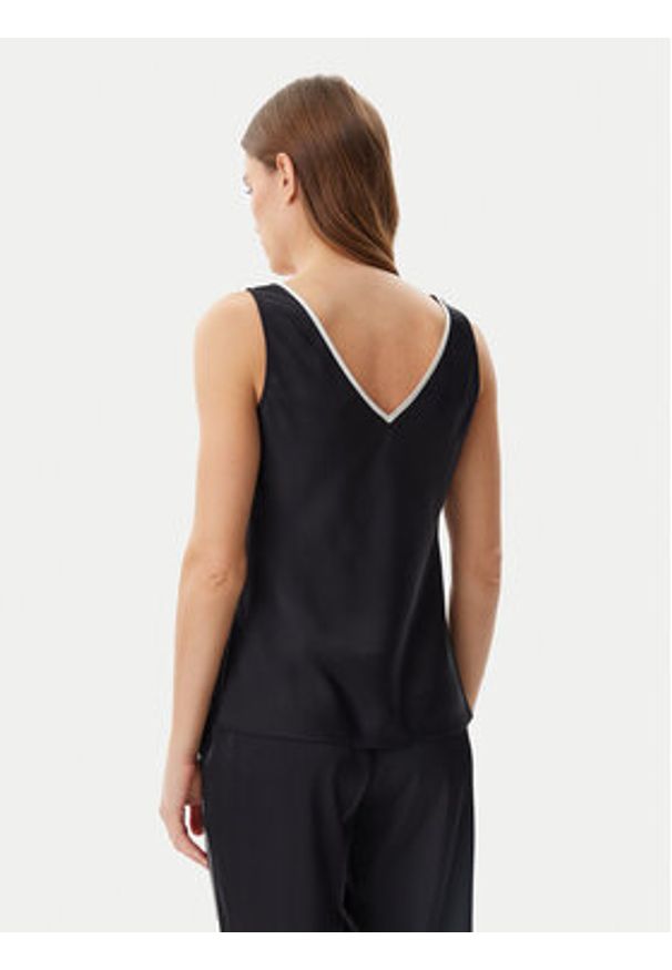 Calvin Klein Top K20K208185 Czarny Regular Fit. Kolor: czarny. Materiał: syntetyk