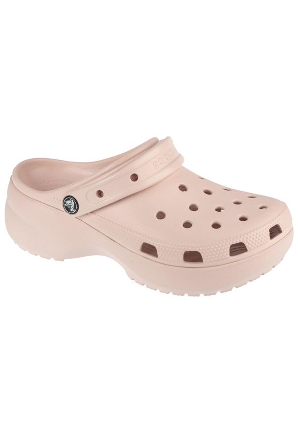 Mules Femme Mules Crocs CLASSIC PLATFORM CLOG W Rose Rose. Kolor: różowy. Materiał: syntetyk, materiał. Obcas: na platformie