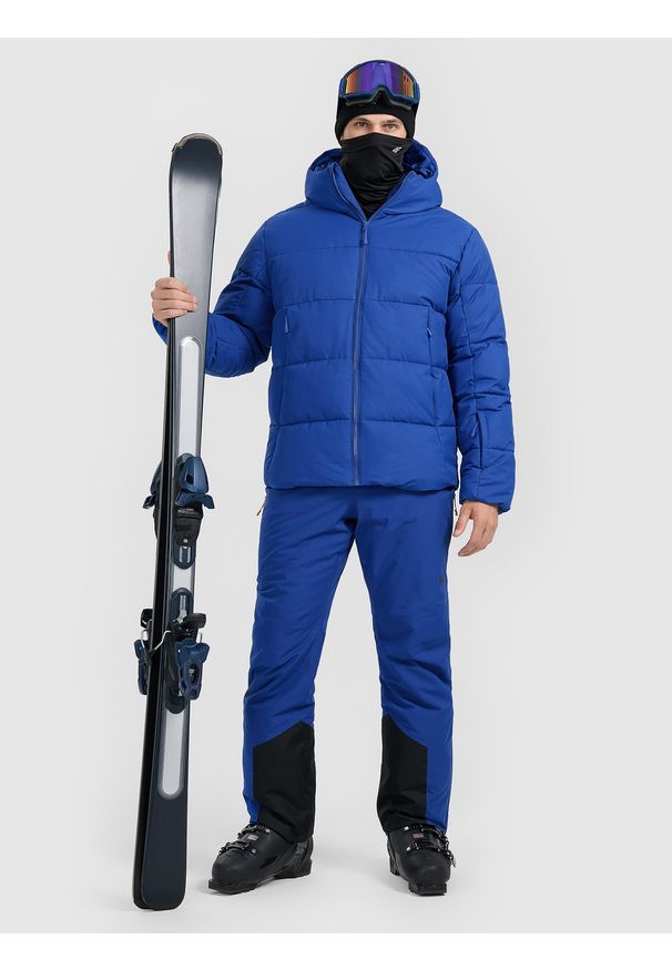 4f - 4F Kurtka narciarska membrana 5000 męska - niebieska XL. Kolor: niebieski. Materiał: poliester, materiał. Wzór: gładki. Sezon: zima