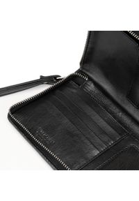 Wittchen - Damski portfel skórzany z kieszenią na telefon. Kolor: czarny. Materiał: skóra #5