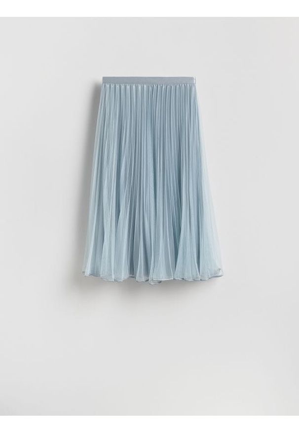 Reserved - Spódnica midi - jasnoniebieski. Kolor: niebieski. Materiał: tiul