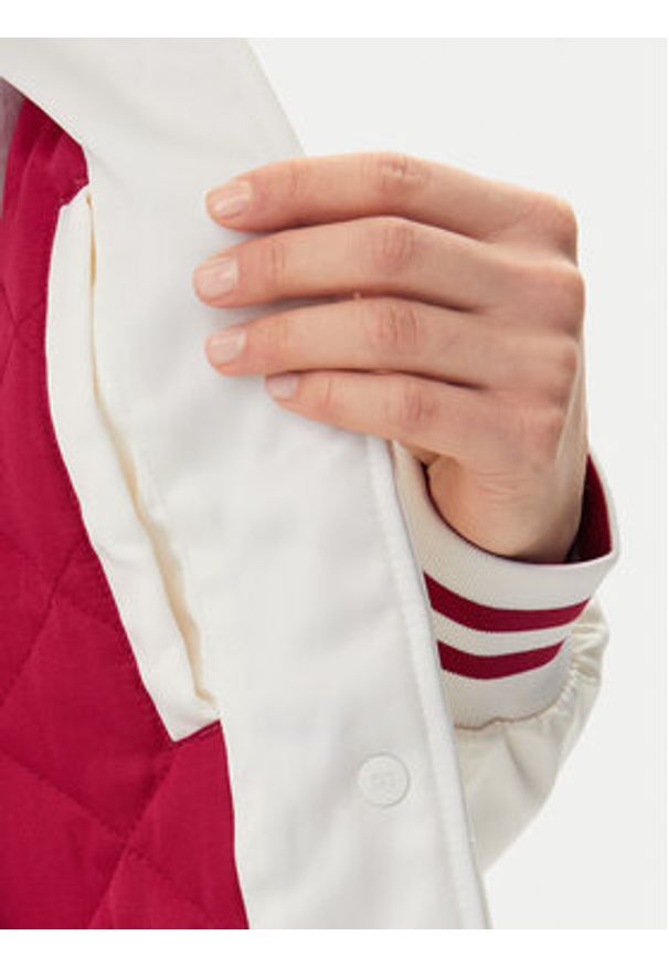 Tommy Jeans Kurtka bomber Satin Coach DW0DW20229 Biały Regular Fit. Kolor: biały. Materiał: syntetyk