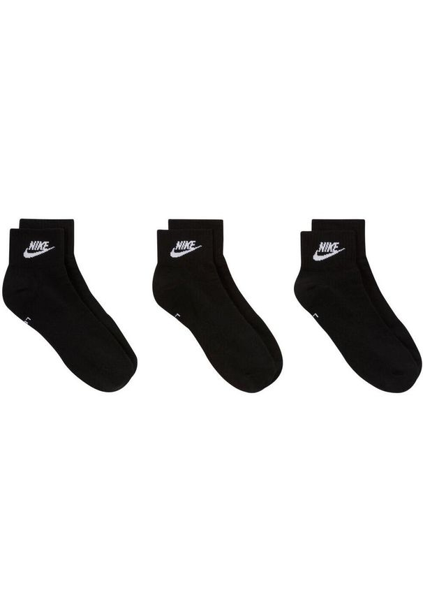 Nike - Skarpety Za Kostkę Unisex Adult Everyday Essential (zestaw 3 Sztuk). Kolor: czarny. Sport: turystyka piesza