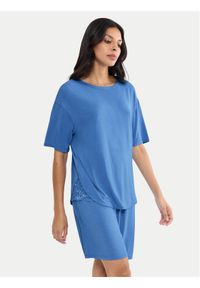 Triumph Piżama Timeless Sensuality 10222627 Niebieski Relaxed Fit. Kolor: niebieski #1