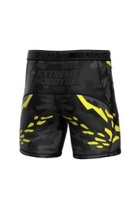 Spodenki Vale Tudo do MMA męskie EXTREME HOBBY BLACK PANTHER. Kolor: czarny, żółty, wielokolorowy. Materiał: poliester, elastan