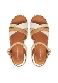 TOMMY HILFIGER - Tommy Hilfiger Espadryle T3A2-33790-0371 S Beżowy. Kolor: beżowy. Materiał: skóra #7