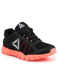 Buty treningowe damskie Reebok Yourflex Trainette 90 MT. Zapięcie: sznurówki. Kolor: czarny. Materiał: materiał, syntetyk, tkanina, guma. Szerokość cholewki: normalna. Model: Reebok Yourflex. Sport: fitness
