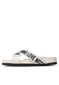 Love Moschino - LOVE MOSCHINO Klapki JA28263G0IIX110A Brązowy. Kolor: brązowy. Materiał: skóra #4