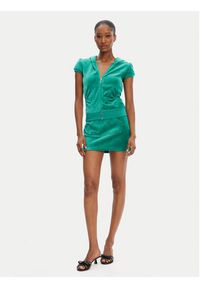 Juicy Couture Spódnica mini Heritage JCGGS125022 Zielony Slim Fit. Kolor: zielony. Materiał: welur #3