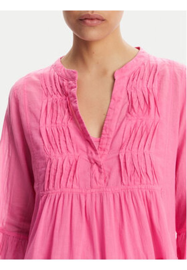 Devotion Twins - Devotion TWINS Sukienka letnia Symbol 025.329.1G Różowy Loose Fit. Kolor: różowy. Materiał: bawełna. Sezon: lato