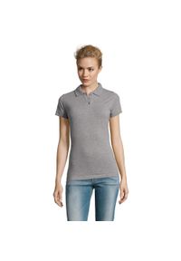 SOL'S - Damska Koszulka Polo Perfect Melange. Typ kołnierza: polo. Kolor: szary