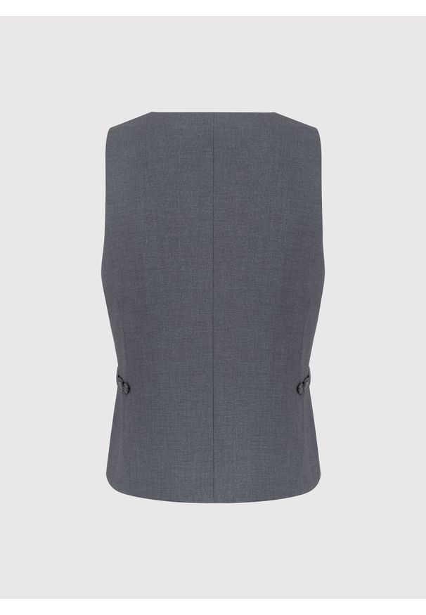 Pako Lorente - PAKO LORENTE – Szara dwurzędowa kamizelka męska. Kolor: szary. Materiał: poliester, elastan, wiskoza. Styl: elegancki, młodzieżowy